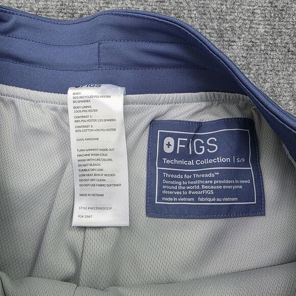 Figs Scrub Pants Womens Small Blue Gray Ombre Jogger Technical Collection Work - Picture 2 of 16